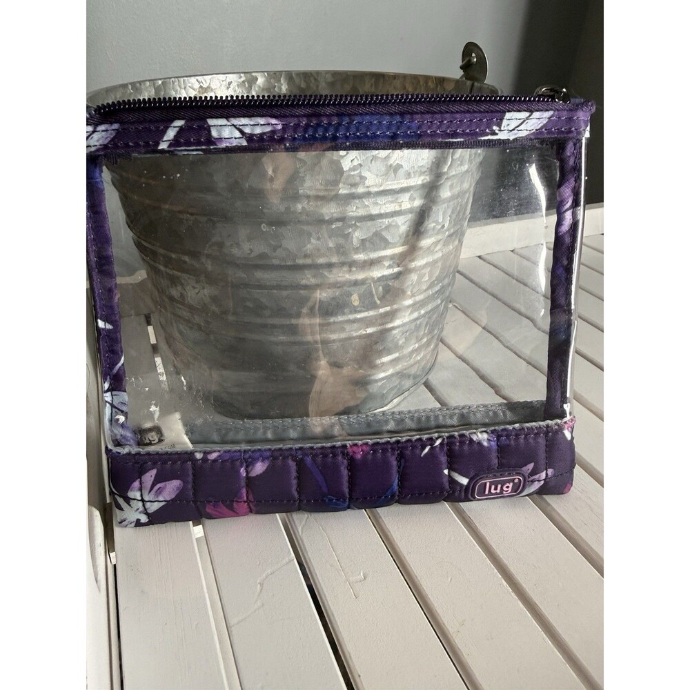 LUG SEESAW Clear Zipper Pouch in Whimsy Black. NWOT